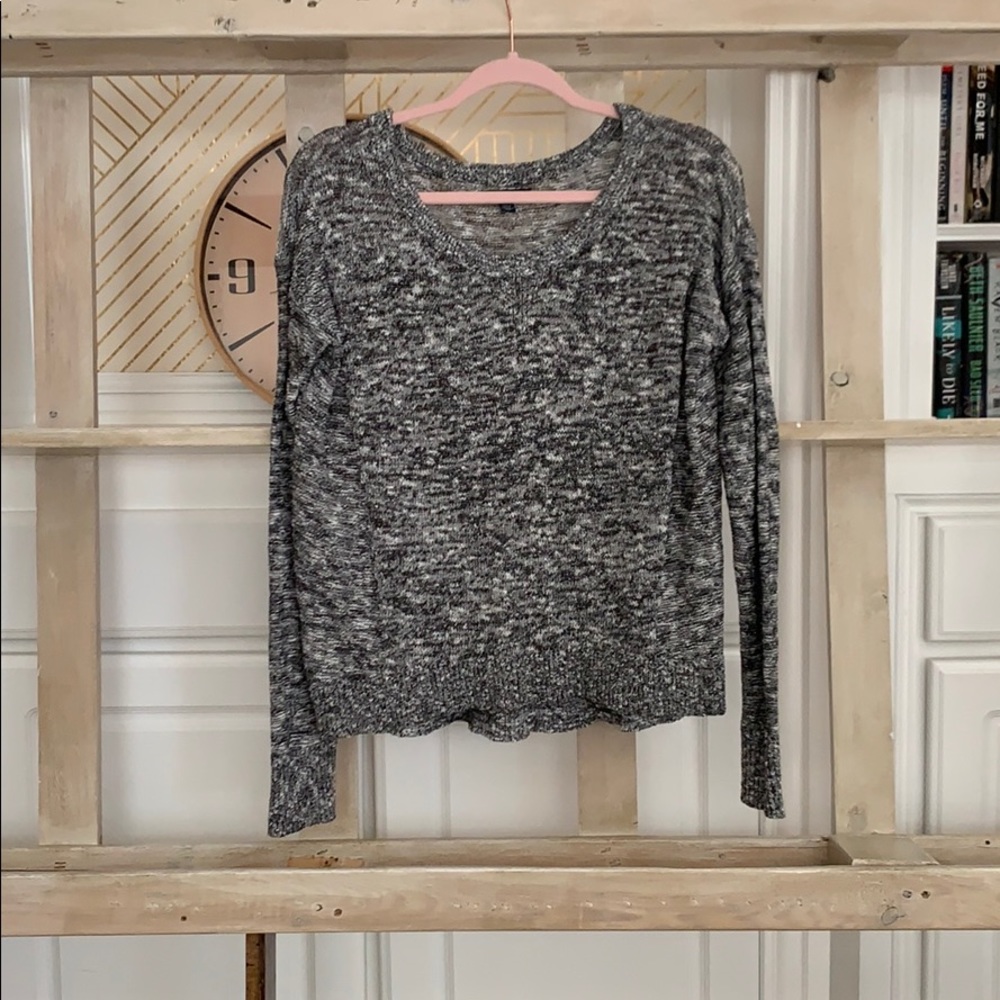 American Eagle Glittery B/W Sweater